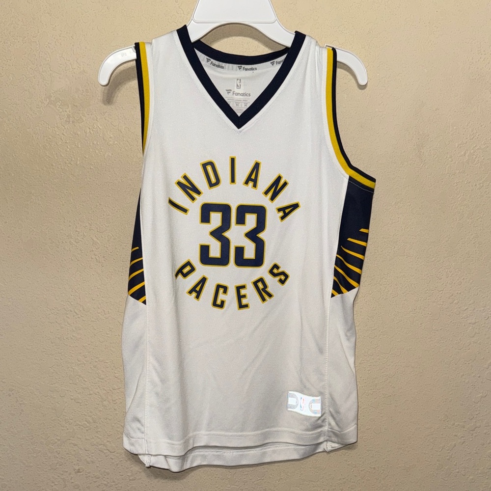 Fanatics Indiana Pacers turner youth White Navy & Yellow #33 Jersey